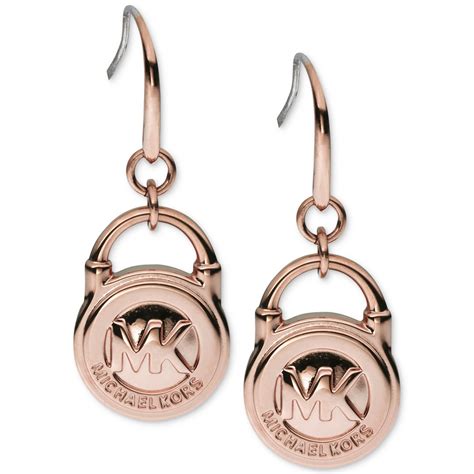 michael kors earrings pink gold drop|michael kors replacement earring backs.